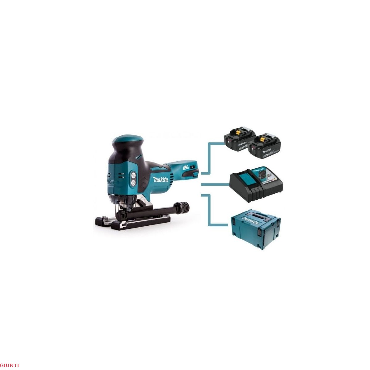 MAKITA DJV181RTJ SEGHETTO ALTERNATIVO 18V 5AHX2 BL - Giunti Elettromeccanica